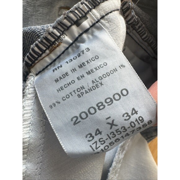 2x Vintage Lee Jeans Light Wash Blue Denim Mens 34x34 Straight Regular Fit - Picture 7 of 13